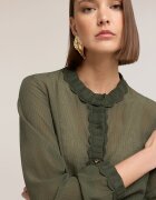 Motivi Жилетка с лиосел с копчета Маслинено зелено