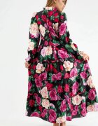 MSN Collection Макси рокля флорална многоцветна полиестер