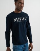 Mustang Блуза Asheville с лого Бял/Ултрамарин синьо