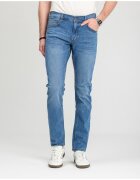 Mustang Мъжки дънки Oregon Tapered Slim Fit Средна талия Дълги 5 джоба Цип Памук W30-L30 US Син