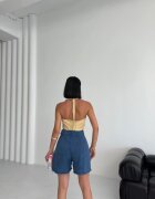 MyFashion Дамски дънки Памук Кобалтово синьо