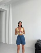 MyFashion Дамски дънки Памук Кобалтово синьо