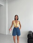 MyFashion Дамски дънки Памук Кобалтово синьо