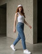 MyFashion Дамски дънки впит модел висока талия деним