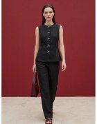 MyFashion Дамски комплект елек с широки панталони памук