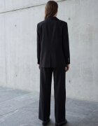 MyFashion Дамско сако памук и лен черно с копчета