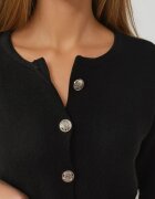 MyFashion Плетена жилетка с детайли на джобове черна трико Един размер
