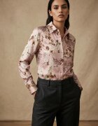 MyFashion Риза с дълъг ръкав флорален принт прашно розово 100% полиестер