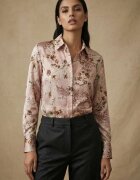 MyFashion Риза с дълъг ръкав флорален принт прашно розово 100% полиестер