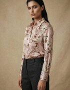 MyFashion Риза с дълъг ръкав флорален принт прашно розово 100% полиестер