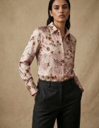 MyFashion Риза с дълъг ръкав флорален принт прашно розово 100% полиестер