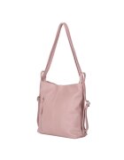 myOwn Чанта-раница Alesandra 2 в 1 - естествена кожа - розова - 26x26x9 см