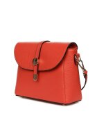 myOwn Дамска чанта Laguna от естествена кожа - оранжева - 18x22x8 см - с вътрешен джоб с цип