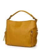 myOwn Дамска чанта Samira от естествена кожа - Mustard yellow
