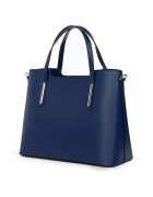 myOwn Дамска кожена чанта Ligia - тъмносиня - естествена кожа - размери 27x37x15 см - две отделения
