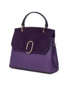 myOwn Ръчна чанта лилава - от естествена кожа - две отделения - 24x30x11 см