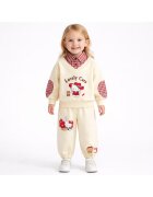 Nannie Комплект за момиченца в кремав цвят с червена блуза и панталони с Hello Kitty