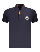 Napapijri Мъжка поло тениска - с щампа на лого - Regular fit - тъмносиньо