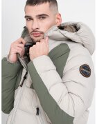 Napapijri Ватирано зимно яке Moesa с цип - Бледозелен/Каки