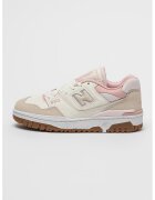 New Balance Кожени спортни обувки 550 с мрежа - Бял/Бледо розово
