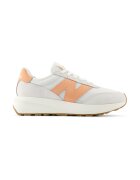 New Balance Маратонки 370 с велур и синтетика - Оранжев/Мръснобял