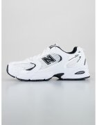 New Balance Мрежести спортни обувки 530 с лого - Бял/Черен