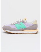 New Balance Скосени маратонки с велур - Светло кафяво/Лилав/Ментово зелено