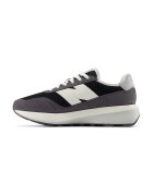 New Balance Скосени спортни обувки с велур - Мръснобял/Tъмносив