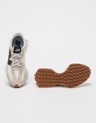 New Balance Спортни обувки 327 от еко кожа с велур Бял