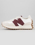 New Balance Спортни обувки 327 с велур Бял/Бордо/Сиво-бежов