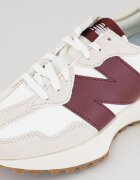 New Balance Спортни обувки 327 с велур Бял/Бордо/Сиво-бежов