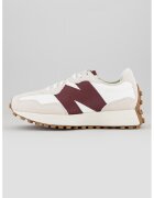 New Balance Спортни обувки 327 с велур - Бял/Бордо/Сиво-бежов