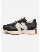 New Balance Спортни обувки 327 с велур и кожа - Избеляло черно/Tъмносив