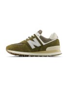 New Balance Спортни обувки 574 с велур - Слонова кост/Маслинено зелено