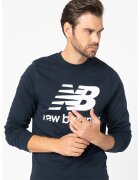 New Balance Суитшърт с лого Essentials - Тъмносин -