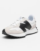 New Balance Унисекс Мрежести спортни обувки 327 с кожа и велур Бял