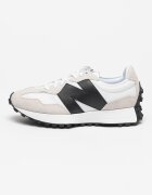 New Balance Унисекс Мрежести спортни обувки 327 с кожа и велур Бял