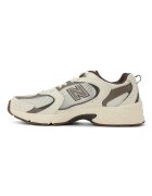 New Balance Унисекс тренировъчни обувки 530 с еко кожа Тъмнокафяв/Слонова кост