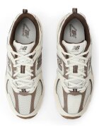 New Balance Унисекс тренировъчни обувки 530 с еко кожа Тъмнокафяв/Слонова кост