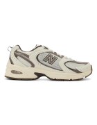New Balance Унисекс тренировъчни обувки 530 с еко кожа Тъмнокафяв/Слонова кост