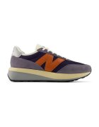 New Balance Велурени маратонки 370 с лого - Изгорен портокал/Бледовиолетов/Аметист