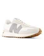 New Balance Велурени спортни обувки 327 с лого Слонова кост/Сив/Светло бежово