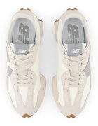New Balance Велурени спортни обувки 327 с лого Слонова кост/Сив/Светло бежово