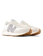 New Balance Велурени спортни обувки 327 с лого Слонова кост/Сив/Светло бежово