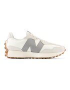 New Balance Велурени спортни обувки 327 с лого - Слонова кост/Сив/Светло бежово