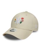 New Era Бейзболна шапка Floral Icon 9Forty с бродирано лого Бял Светло бежово