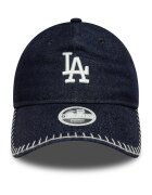 New Era Бейзболна шапка Stitch 9Twenty от деним Бял Тъмносин