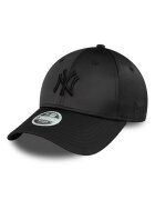 New Era Сатенена шапка с лого Черен/Бял