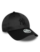 New Era Сатенена шапка с лого Черен/Бял