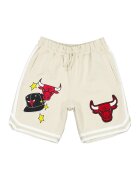 New Era Шорти Chicago Bulls с апликации - Червен/Черен/Светло бежово